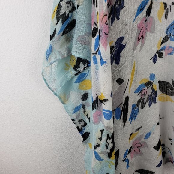 Lane Bryant Women's‎ One Size Gauze Floral Kimono Flowy Draped Oversized Sleeves - Picture 8 of 8